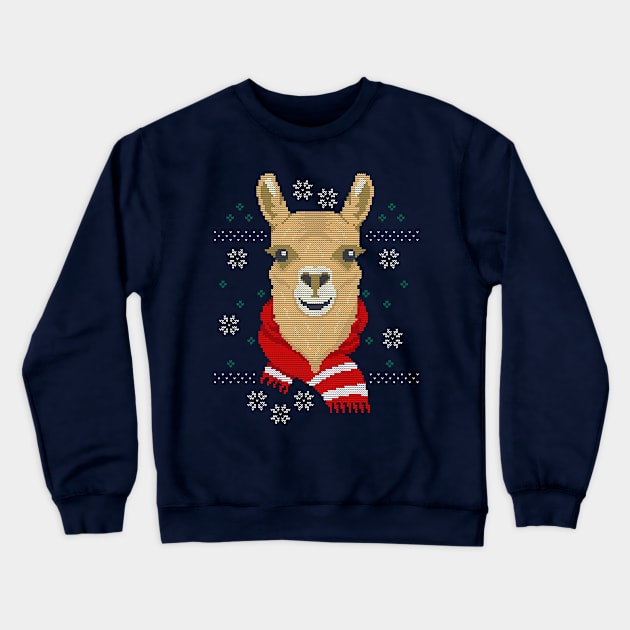 Merry Llama Crewneck Sweatshirt by machmigo